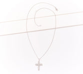 Affinity Diamonds 14k Yellow Gold Classic Diamond Cross Necklace, 18"